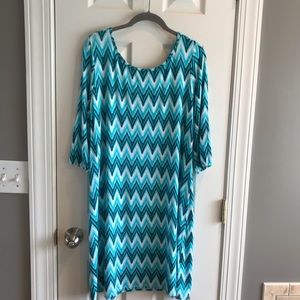 Turquoise T-shirt Dress EUC M Stitch Fix Purchase